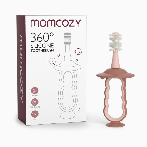 Momcozy Momcozy 360 Silicone Baby Toothbrush, Toddler Toothbrush - Pink