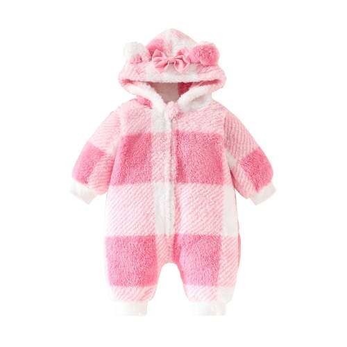 Newborn Onesies Clearance Newborn Romper Boy Baby Onesie Girl Long Sleeve Newborn Baby Jumpsuit Hooded Fleece