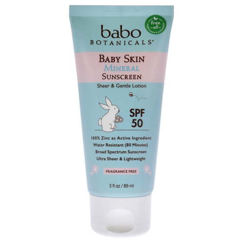 Babo Botanicals Baby Skin Mineral Sunscreen SPF 50 , 3 oz Sunscreen