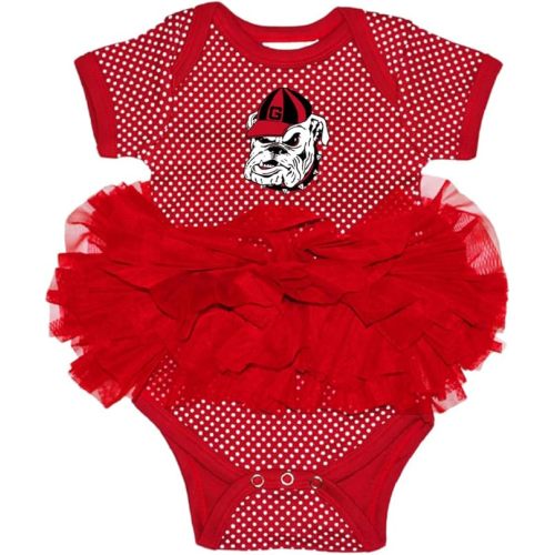 Two Feet Ahead Polka Dot Tutu Baby Bodysuit – Officially Licensed Infant Girl Fan Outfit