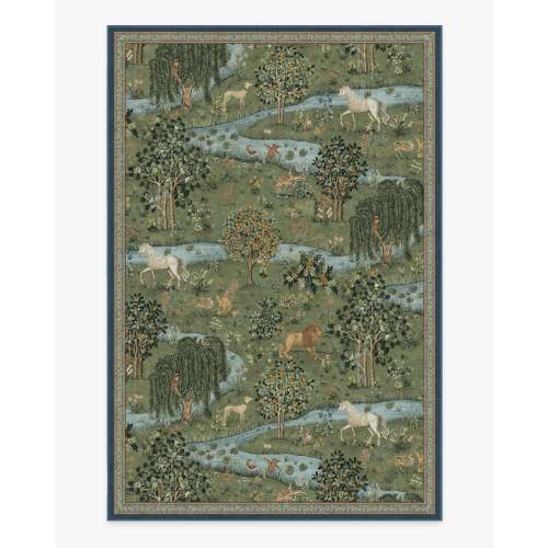 Owl & Willow Green Rug by Morris & Co. | Ruggable US