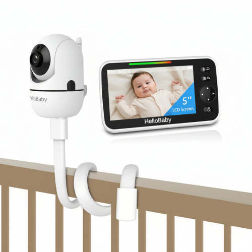 HelloBaby 5" Video Baby Monitor with 1 Camera HB6550 with camera stand