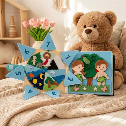 Personalized Felt Bible Quiet Book – Christian Montessori Storybook