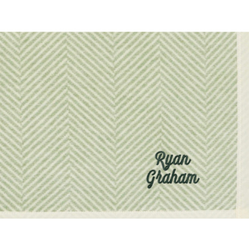 Harborview Herringbone Sprout Green Mini Blanket