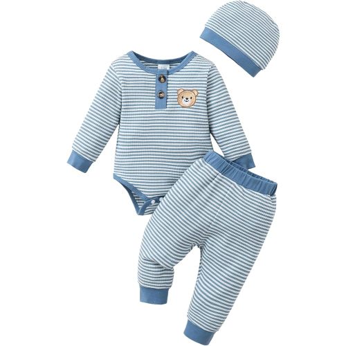NZRVAWS Baby Boy Clothes Newborn Infant Outfits Fall Winter Toddler Romper Pants Set Clothing 0 3 6 9 12 18 Months