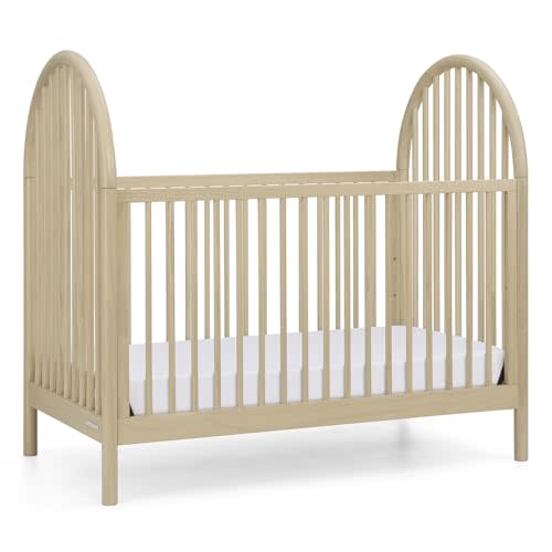 Delta Children Cannon 4-in-1 Convertible Crib - Converts from Baby Crib to Toddler Bed, Daybed and Sofa Bed, Fits Standard Full-Size Crib Mattress, Natural Sandstone