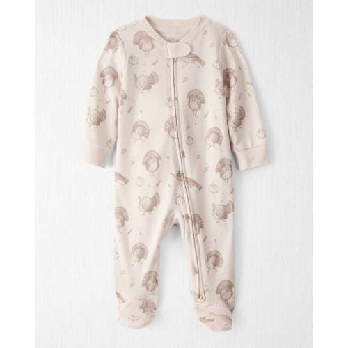 Baby Organic Cotton Sleep & Play Pajamas in Turkey Trot - Little Planet | Carter's