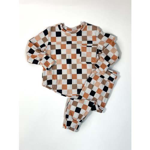 Fall Checks Jogger Set