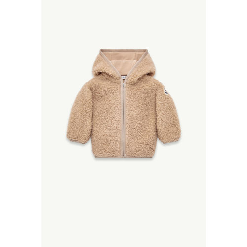 Beige Teddy Zip-Up Hoodie - Clothing for Children | Moncler US