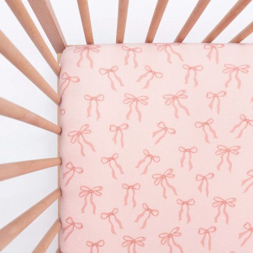 Brave Little Ones Coquette Bows Crib Sheet