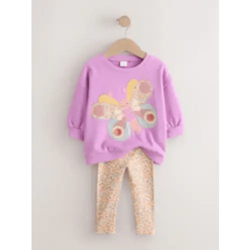 Buy Purple Butterfly Sweatshirt and Legging Set