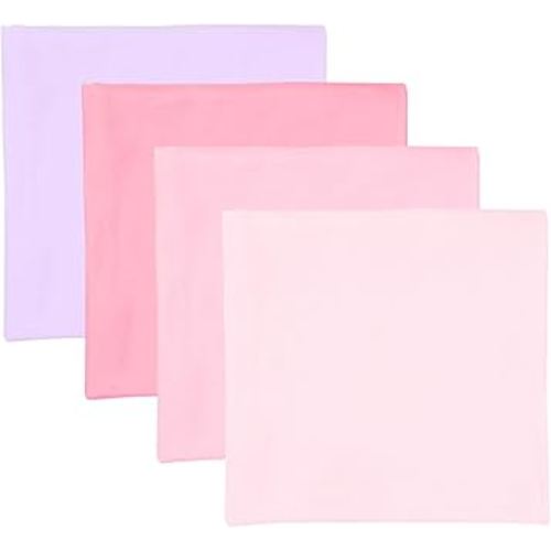 Newborn 30"x30" Receiving Blankets, 4-Pack Lightweight, Soft Breathable Infant Swaddles Sensitive Friendly