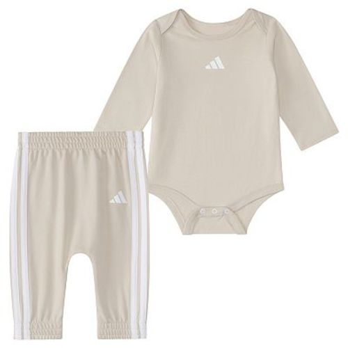 Baby Boy adidas 2-Piece Long Sleeve Bodysuit & Elastic Waistband Pant Set