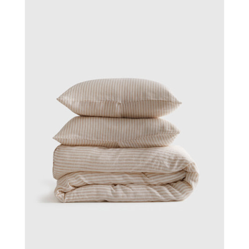 100% European Linen Duvet Cover Set | Quince in Sand