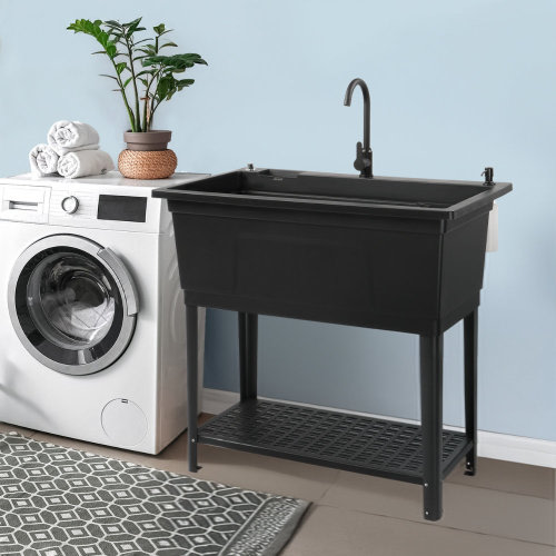 Winado 40 In.W Utility Sink Washing Room Sink Big Laundry Tub With Faucet & Reviews | Wayfair