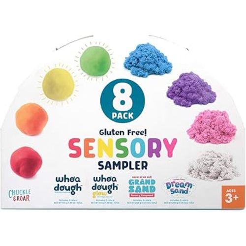 Chuckle & Roar - Sensory Sampler - 8 Sensory Fidget Activities for Little Ones - Great for Preschoolers - Touch and Feel Activities - Ages 3 and Up