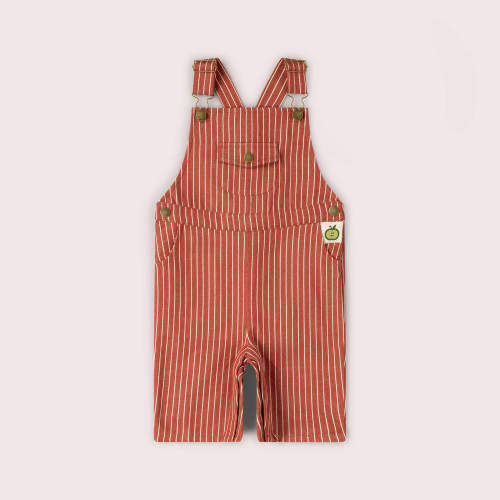 Burnt Ochre Striped Dungaree Shorts – Little Green Radicals