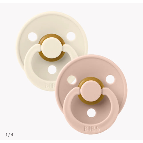 BIBS Colour 2 Pack - Ivory and Blush Pacifiers – Bibsworld store US