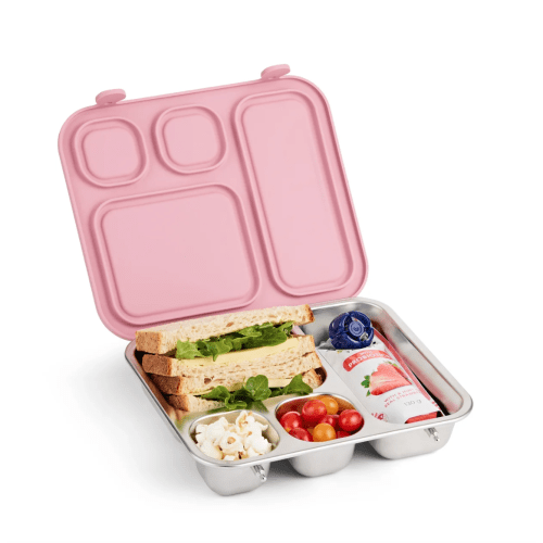 Stainless Steel Bento Lunch Box with Silicone Lid (Blush)