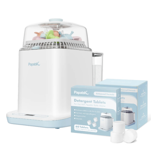 Papablic Bottle Washer Pro, Bottle Washer & Sterilizer & Dryer, 4-in-1 Bottle Washer Sanitizer with 180 Detergent Tablets