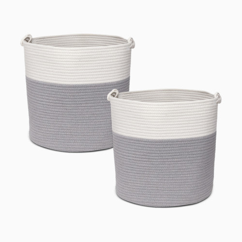 Sprucely Large Rope Basket - Grey, 2-Pack
