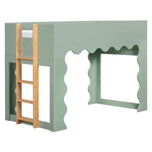 Lido Wave Convertible Low Loft Twin Bed