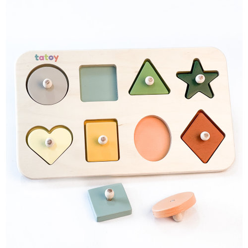 Shape sorting natural wood toy, wooden shape color sorter, gifts for sister, gifts for kids, shape sorting easy, christmas gift