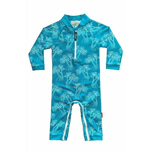 weVSwe Baby Toddler UPF 50+ Sun Protection Rash Guard Long Sleeve Swimsuit with Crotch Zipper