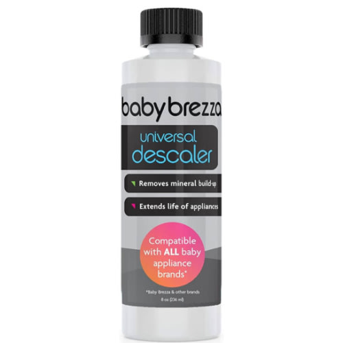 Baby Brezza Descaler 8 oz. Made in USA. Universal Descaling Solution for Baby Brezza and other baby appliances. Removes mineral build-up and extends your machine’s lifespan.