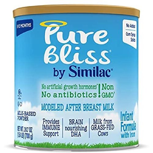 Pure Bliss by Similac Infant Formula, Modeled After Breast Milk, Non-GMO Baby Formula, 24.7 Ounces
