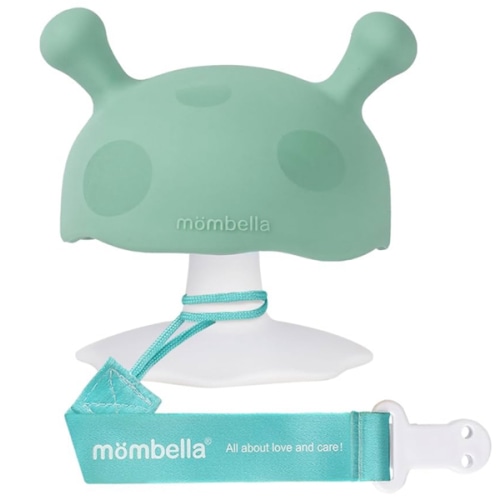 Baby Teething Toys for 3-12 Months+,Silicone Mombella Baby Teether,Soft & Easy to Grasp for Teething Relief,Safe & Comfortable Teether Toys for Sucking Needs,BPA Free (Eucalyptus Green)