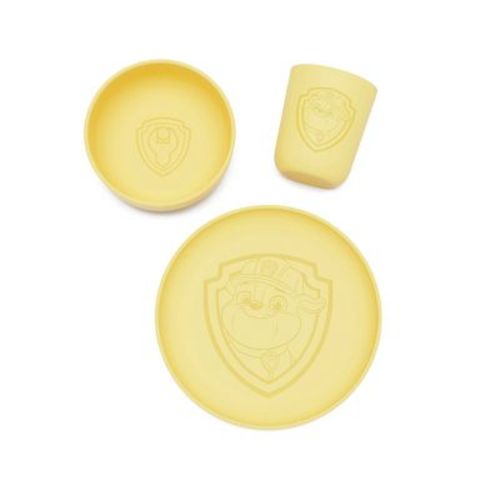 Lalo PAW Patrol 3pc Toddler Mealtime Set Silicone Plate, Bowl, and Cup