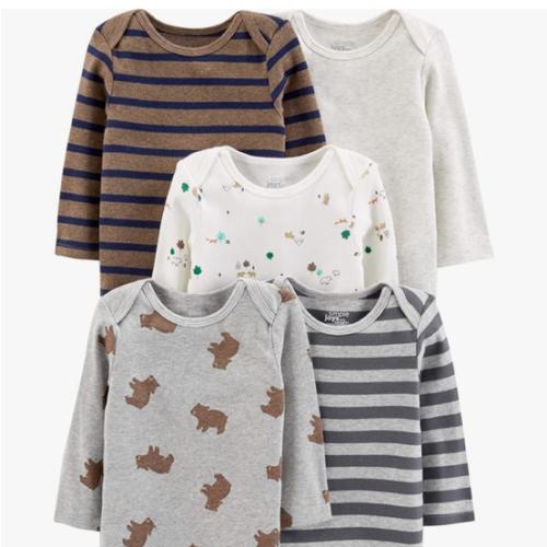 Simple Joys by Carter's Baby-Boys Long-Sleeve Bodysuit Pack of 5Bodysuit