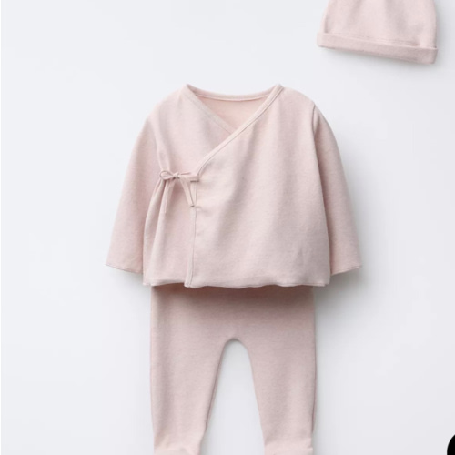 NEWBORN SET AND POUCH - Pink marl | ZARA United States