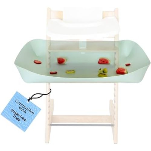 CATCHY - Attrape-nourriture compatible avec la chaise haute Stokke Tripp Trapp + 11 autres chaises hautes - Chaise haute vendue séparément - Attrape-nourriture et désordre pour bébés et tout-petits