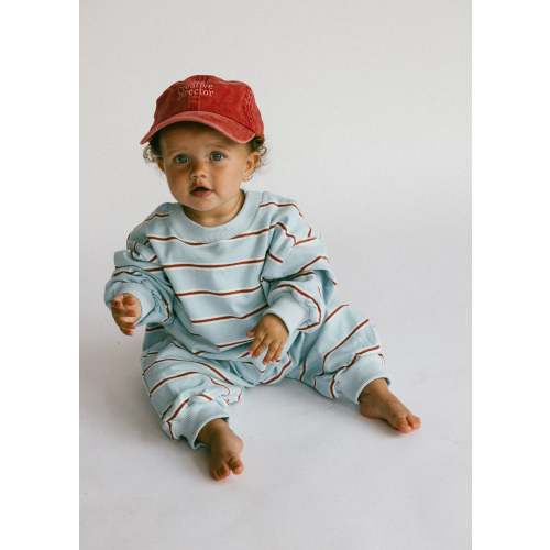Lightweight Striped Jumpsuit - Light Blue | 3-6m