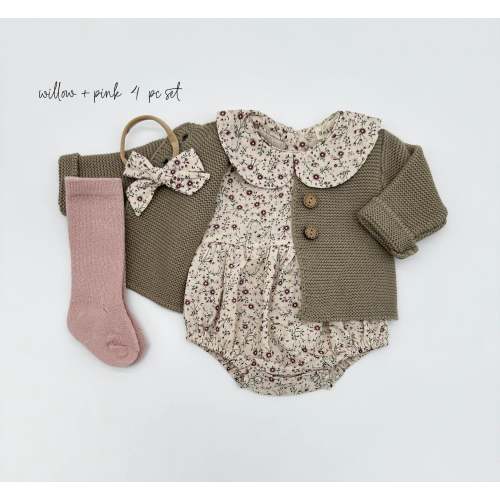 Pink Floral Allie Romper Set – Olive and Cradle