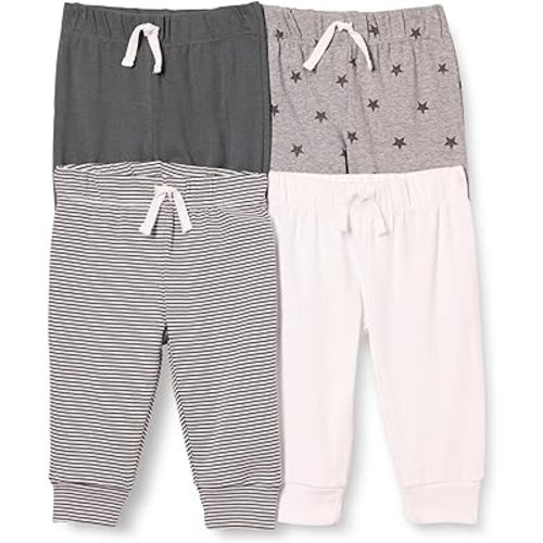 Amazon Essentials Baby Girls' Cotton Pull-On Pants, Multipacks