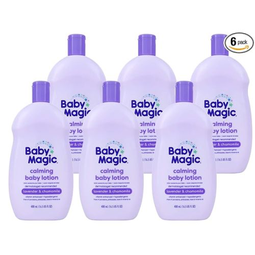 Baby Magic Calming Lotion | Helps Comfort and Relax Before Bedtime | Lavender & Chamomile | 16.5 fl oz. (6 Pack)