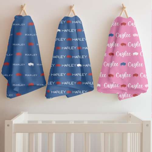 Buffalo Football Fan Blanket Football Blanket for Baby Blanket Lets Go Buffalo Blanket Name Blanket for Baby Buffalo Football Blanket Baby