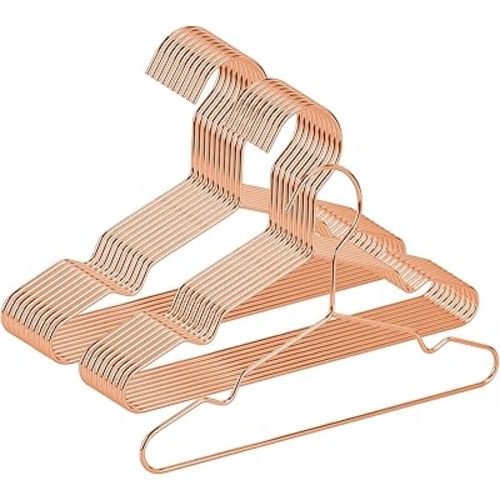 VWV Copper Hanger, 20 Pack 9.84 Inch Kids Baby Metal Hanger, Sturdy Baby Hangers for Wardrobe, Space Saving Toddler Hangers