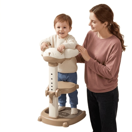 Baby Shower Standing Support,Adjustable Toddler Bath Stand with Anti Slip Baseboard,for Changing Clothes,Bathing