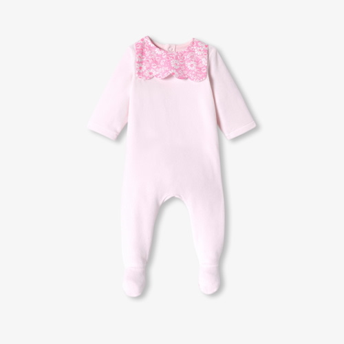 Baby girl velvet pajamas