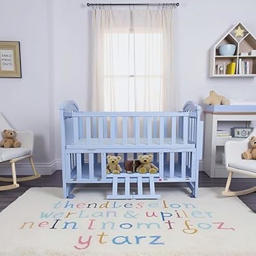 Portable Mini Baby Crib 4 in 1 with Memory Foam Mattress(38" by24) Included, Cunas para Bebes Convertible Crib with Foldable Storage Baby Playpen Bassinet Bedside Sleeper Bed (Gray)