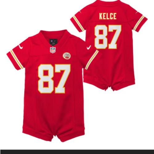 Kansas City Chiefs Travis Kelce Baby Home RED Football Jersey