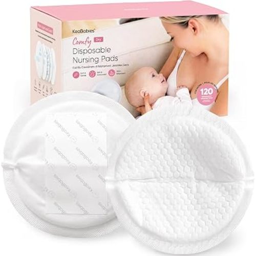 KeaBabies Nursing Pads Disposable, Breast Pads for Leaking Milk (120 Count)