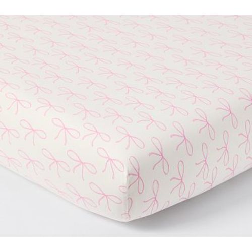 Allover Bows Crib Fitted Sheet , Multi