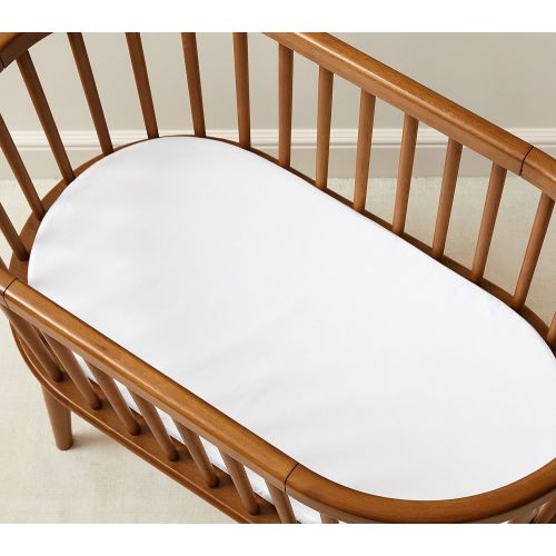 White Organic Bassinet Pad Cover