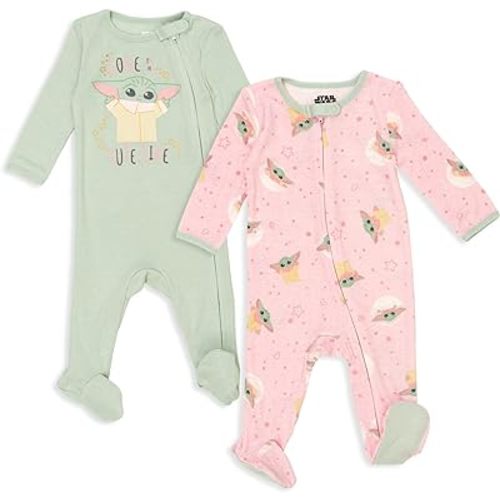 STAR WARS The Mandalorian Grogu Baby 2-Pack Footed One Piece Sleep N' Play