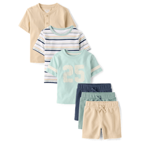 Baby And Toddler Boys Sports 6-Piece Outfit Set - Blue